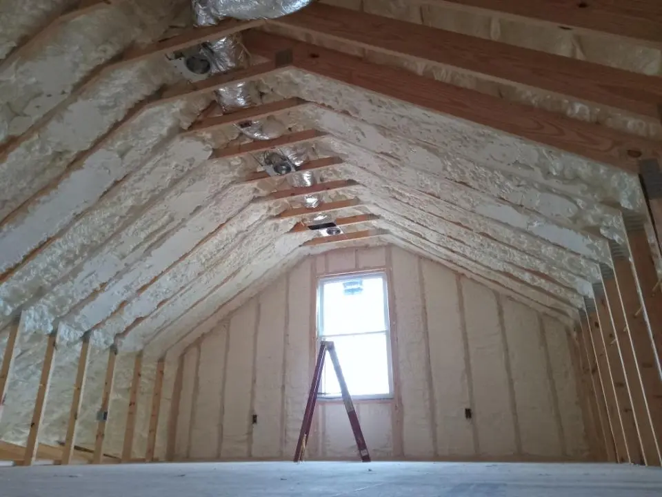 Spray foam roofing application for Crawl Space Insulation project in Winters
